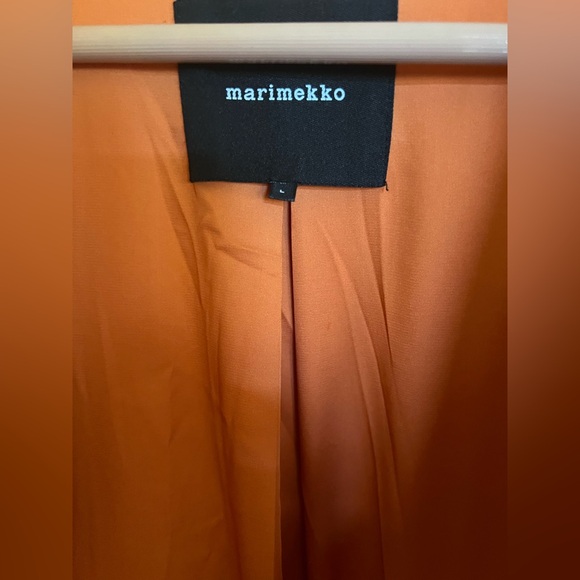 Marimekko Aho Coat Wool Boucle Orange Size L - Picture 8 of 16